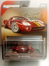 Majorette Collection 1965 Ford GT40 MK1 Red 1:64 Scale Metal Chassis Show Case picture