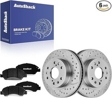 12.99'' Front Drilled Rotors Right Caliper Brake Pads for Silverado 1500 Yukon picture