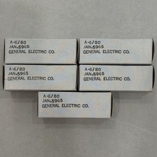 5 GE JAN 5965 Electron Vacuum Tubes Made in USA in 6/1980 NOS original boxes NOS picture