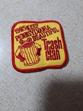 Vintage 1985 Keep Pennsylvania Beautiful Trash Clan Patch Sew On picture