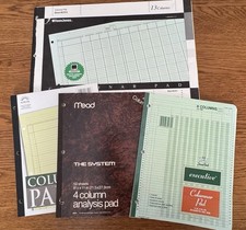 VTG Executive Columnar Pad / Note books Lot (4) Wilson Jones Stuart Hall Mead picture
