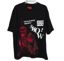 Rad Boyz Mens Black Acid Tour Graphic Print T Shirt Short Sleeve Cotton Size XL picture