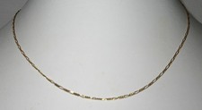 Balestra 14K 585 Solid Yellow Gold Figaro Chain Necklace 16” Italy picture