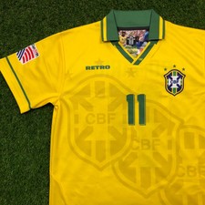 Brasil, Men's Retro Soccer Jersey, 1994, Romario #11 (Tallaje Grande) picture