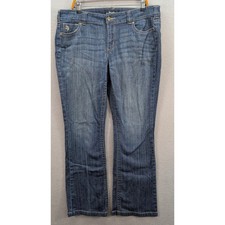 Touch Jeans Women Sz 16 Minnesota Vikings Blue Cotton Spandex Straight Fit Flare picture