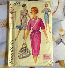 Vintage Simplicity 3797 Misses Dress Sewing Pattern Size 18 Bust 38 picture