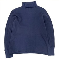 Vintage 80s Fruit of The Loom Waffle Knit Thermal Turtleneck Shirt Distressed M picture