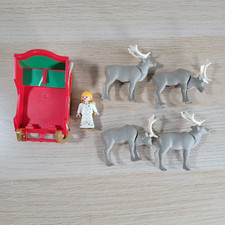 Playmobil 3604 Christmas Sleigh Reindeer Angel Figure Toy Lot Replacement Pieces picture