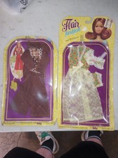 Vintage 1970s 80s Totsy Flair Fashion Doll Clothes Lot 2 Sealed Yellow Card NRFP picture