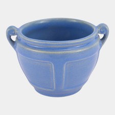 Roseville Solid Colors Blue 1917 Art Pottery Ceramic Jardiniere Planter 548-4 picture