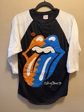 Vintage 1989 Rolling Stones Raglan Shirt Size XL North America Tour Concert 80s picture