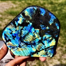 2.51LB Top natural Labrador flash moonstone quartz crystal mineral specimen picture