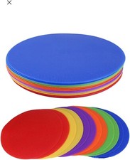 12 Pack Poly Vinyl Spot Markers, 9 Inch Floor Dots Non-Slip Rubber Agility Do... picture