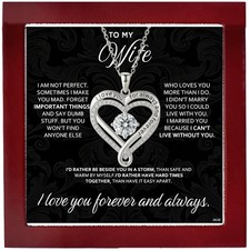 Jewelry Forever Love Heart Necklaces for Wife,I Love You Necklace Valentine's... picture
