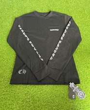 Chrome Hearts Men’s S Black Long Sleeve Crew Neck Graphic Logo Pocket Tee NWT picture