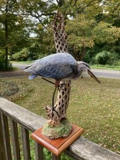 Blue Heron wood sculpture R. Kelley, 1999 picture