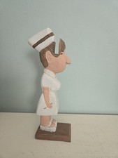 Peepers Wooden Nurse Eye Glasses Stand/Holder -  Carved 9”  picture