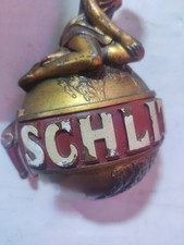 Vintage Schlitz Lady on Globe Beer Advertising Wall Plaque Bar Decor picture