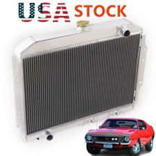 FIT 1968-1974 AMC JAVELIN MATADOR AMX RAMBLER REBEL NEW 3 ROW ALUMINUM RADIATOR picture