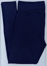 TC LuLaRoe Tall & Curvy Leggings Solid Midnight Navy Blue Rare  NWT picture