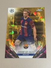 2023-24 Topps Chrome Sapphire UEFA Soccer Frenkie de Jong Gold /50 #166 picture