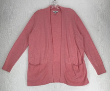 Croft & Barrow Open Cardigan Sweater Size PM Long Sleeve Pockets Peach picture