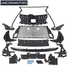 For 2017-2019 Lexus IS200t IS300 IS350 F Sport Front Bumper Grille Kit Gloss BLK picture
