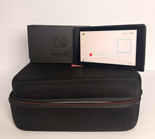 Nintendo Switch HAC-001 Black Handheld w/ Dock, Case, Neon Blue/Red Joy-Con picture