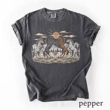 Vintage Wild Horses Retro Comfort Tee picture