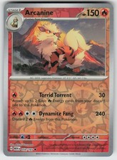 Arcanine 059/165 Uncommon 151 Pokemon Reverse Holo Near Mint picture