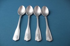Wallace COQUILLE Teaspoons (Set of 4) 18/8 Stainless Korea NEW 6 1/8