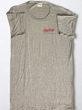 Vintage Rawlings The Mark of a Pro Baseball T-Shirt Large USA Gray NOS picture