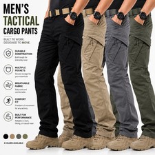 US Men Tactical Cargo Pants Soldier Straight-fit Work Combat Trousers picture