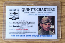 Jaws ID Badge-Quint's Charters Captain Quint costume cosplay prop picture