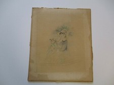 RARE Pierre-Auguste Renoir LITHOGRAPH PORTRAIT FRENCH IMPRESSIONIST MOTHER CHILD picture