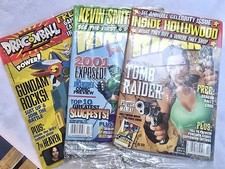 Wizard Magazine Lot 3 Sealed Polybag DBZ Gundam Tomb Raider Angelina Jolie #109 picture