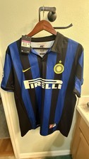 Inter Milan 1998/1999 NIKE REISSUE Home Kit - UK 2XL Short Sleeve Slim Fit BNWT picture