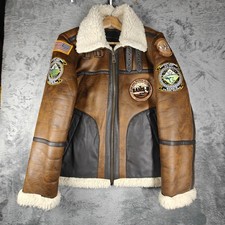 Vintage Top Gun Pete Maverick Aviator Tom Cruise Tommy Hilfiger Bomber Jacket picture
