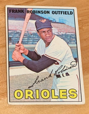 Rare 1967 Topps #100 Frank Robinson Baltimore Orioles VG Pen Mark On Back picture
