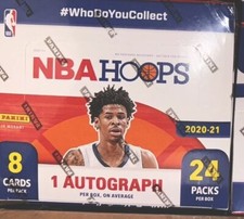 2020 - 21 Panini NBA Hoops Basketball Retail Box Sealed  | 24 Packs- 8 cards per picture