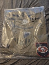 NWT Christian Mccaffrey #23  Olive NWT Salute To Service Stitched Jersey Sz L picture