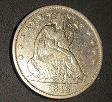 1843 o Seated Liberty Half Dollar picture