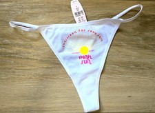 NWT Rare Vintage Victoria's Secret PINK Cotton Low-Rise String Thong Panties S picture
