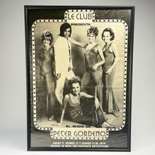 Vintage 1974 Peter Gordeno Le Club Caracas Venezuela Cabaret Poster Framed 18x25 picture
