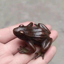 Collection Old China Bronze Carving Lovely Frog Statue toad antique metal decro picture