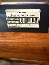 Kansept Shikari SBL Pocketknife Damascus Drop Point Plain Frame Lock Ti/G10 picture