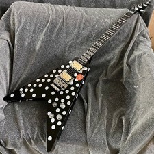 V Randy Rhoads Polka electric guitar White Dot Rounded fret Edge stainless Fret picture