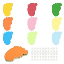 Footprint Cutouts 45 Pack Paper Feet Colorful Feet Cutout picture