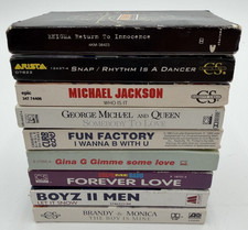 Vintage 90s Cassette Singles Lot of 9 Michael Jackson Queen Boyz II Men VG picture