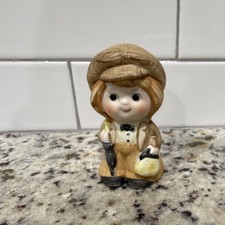 vintage mid-20th-century hand-painted porcelain figurine picture